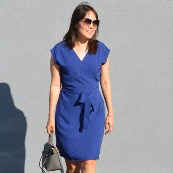 Everlane Japanese GoWeave Sleeveless Mini Wrap Dress - 2 - Picture 1 of 14